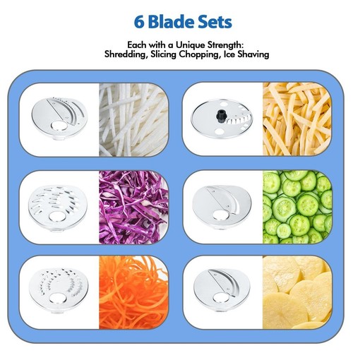 Electric food slicer - 6-in-1,