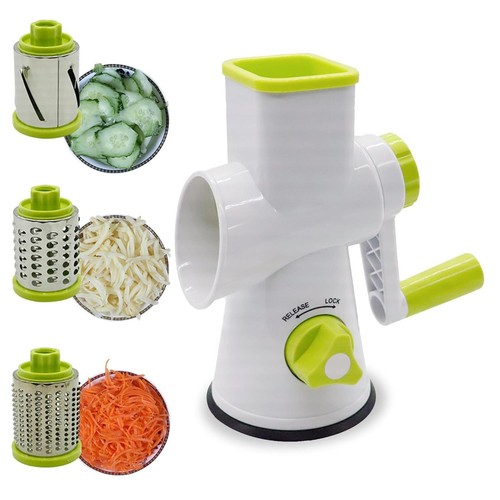 Rotary food grater with - food,