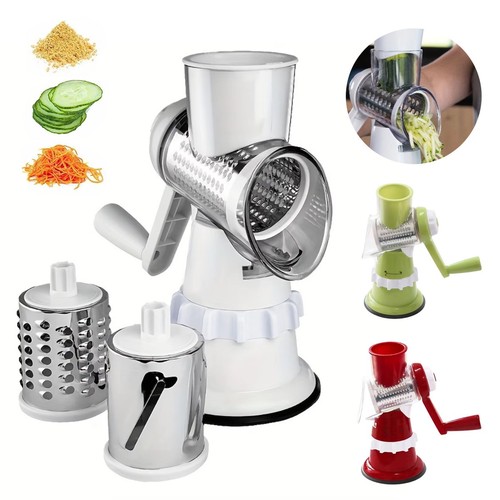 Rotary cheese grater - 3-in-1,